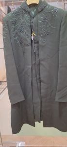 Mens Green Velvet Indo Western Suit