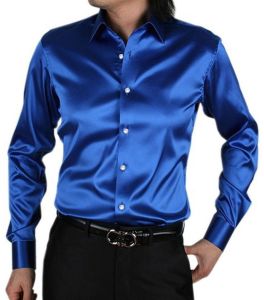 Mens Party Wear Tussar Silk Shirt