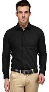 Mens Solid Tussar Silk Shirt