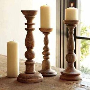 Wooden Candle Holder