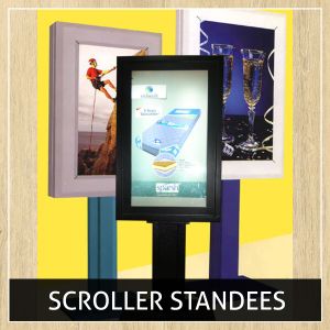 printed scroller standee