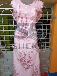 Ladies Minimal Chic Printed Cotton Nighty