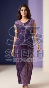 Ladies Grace Fit Printed Cotton Nighty