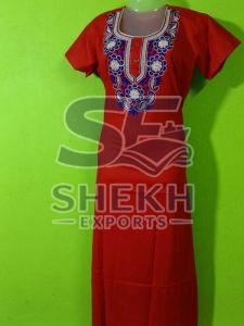 Ladies Minimal Chic Printed Cotton Nighty