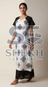 Ladies Skin Friendly Printed Cotton Nighty