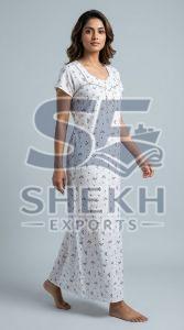 Ladies Timeless Comfort Printed Cotton Nighty