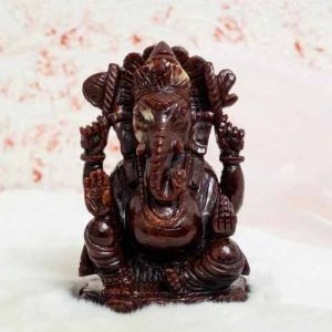 Hessonite Ganesha Idol