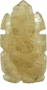 Yellow Sapphire Ganesha Idol