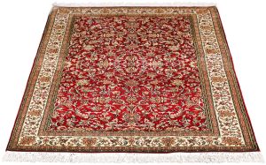 Floral Hand Knotted Silk Carpet
