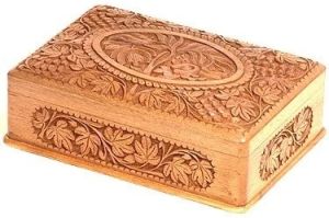 Walnut Wood Carving Box