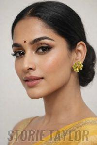 Gold Metal Alloy Earrings