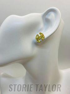 Gold Metal Alloy Earrings