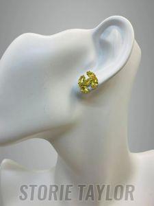 Gold Metal Alloy Earrings