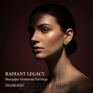Gold Metal Alloy Earrings