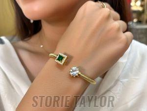 Green Metal Alloy Bracelet