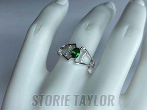 Green Silver Ring