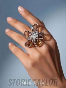 White Enamel Ring