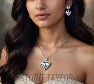 White Metal With Crystal Pendant