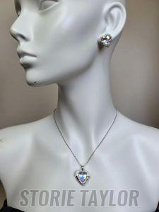 White Metal With Crystal Pendant