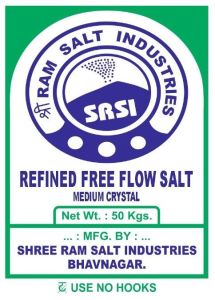 Medium Crystal Refined Free Flow Edible Salt