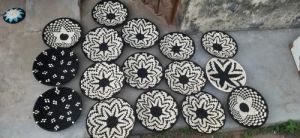 Artisan Black and White Sabai Grass Wall Plates