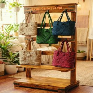 Brown Sabai Grass Handicraft Bag