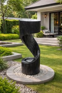 Black Marble Fountain