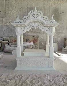 Traditional Small Indoor White Marble Temple