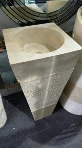 Floor Mount Marble Stone Wash Basin