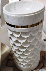 Floor Mount Marble Stone Wash Basin