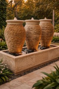 Brown Sandstone Water Fountain