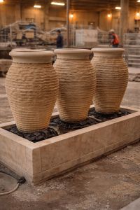 Brown Sandstone Water Fountain