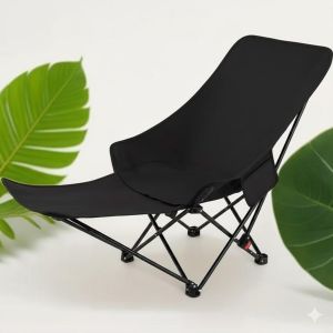 Foldable Camping Chair With Footrest