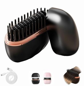 Mini Cordless Hair Straightener Brush