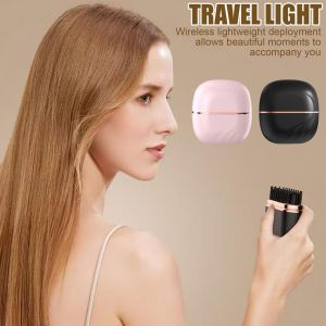 Mini Cordless Hair Straightener Brush