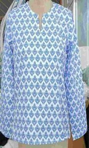 Blue Printed Cotton Kurti