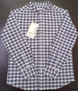 Boys Blue Check Cotton Shirt