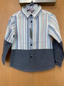 Boys Multicolor Designer Striped Cotton Shirt