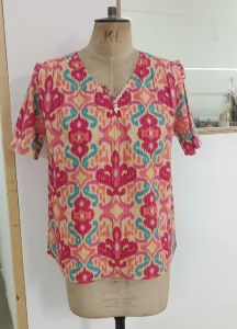 Casual Wear Ladies Multicolor Cotton Short Kurti