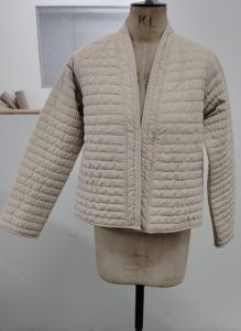Ladies Cream Puffer Jacket