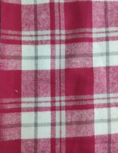 Pink Check Flannel Cotton Fabric