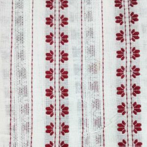 Red Jacquard Woven Fabric