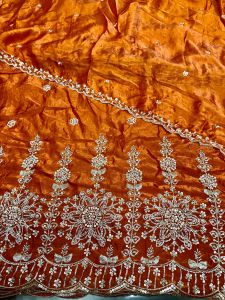 Fendy Silk Handwork Embroidery Fabric
