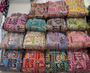 Raja Rani Natural Crepe Position Print Fabric