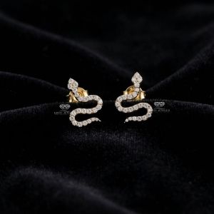 14K Yellow Gold Lab Grown Diamond Stud Earrings
