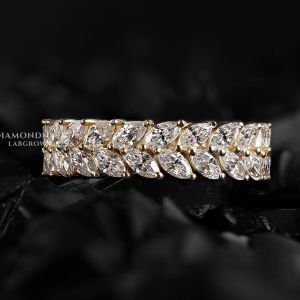 Full Eternity Band Shared Prong Diamond Gold Ring