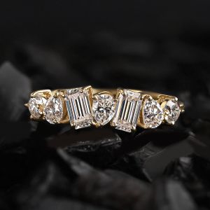 Multi Shape Wedding Diamond Gold Ring