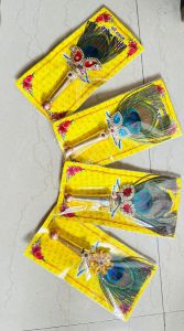 Decorative Peacock Feather Tilak Stick