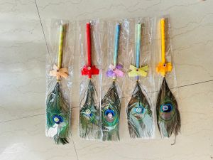 Decorative Peacock Feather Tilak Stick