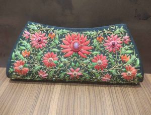 Floral Zardozi Embroidered Purse